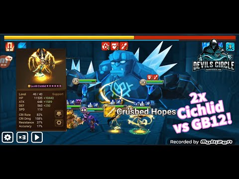 Summoners War - 100% safe DOUBLE CICHLID GB12 Farming Team !