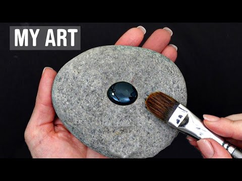 ❤️ Painting on a Stone｜30 Min ASMR  Acrylic Painting