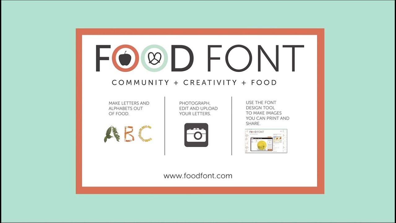 Food Font - Why not play and write with your food?