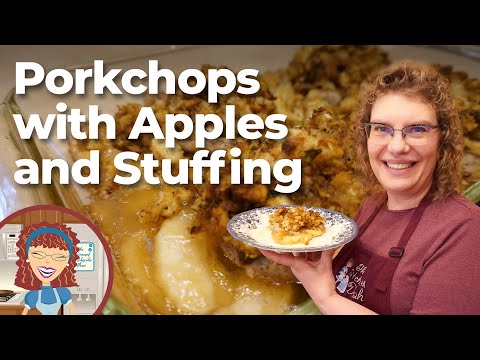 Pork Chops with Apples and Stuffing |  EASY Pork Chop Dinner | 3 Ingredient Dinner