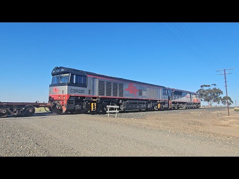 2PM9 (2) SCT up "Dark Ghost" (SCT006 CSR020, 96P), Perth to Melbourne, 1845, 11/12/25, Murtoa W VIC 