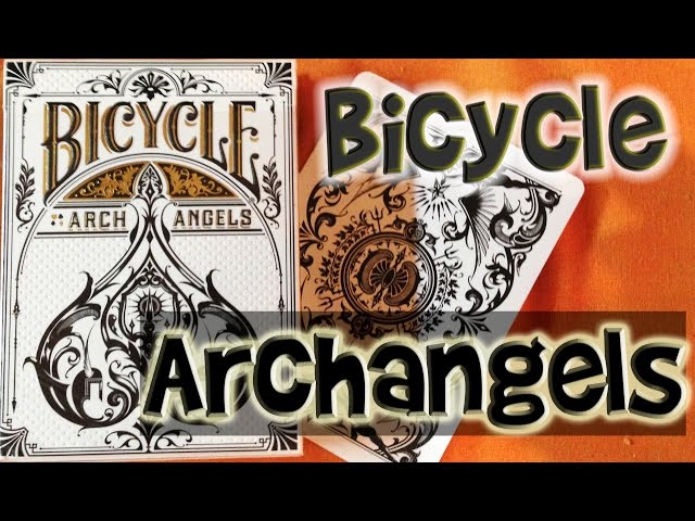 Vídeo relacionado con Bicycle Archangels Baraja Premium para coleccionistas, Magia y cardistry. Ilustraciones realizadas a Mano. Tamaño Poker Standar 62,5 x 88 mm.