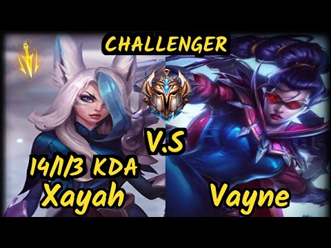 Klaus (XAYAH) vs VAYNE - 14/1/3 KDA BOTTOM ADC CHALLENGER GAMEPLAY - BR
