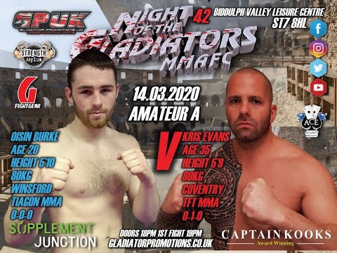 GPUK Night of the Gladiators 42 - Osin Burke vs Kris Evans