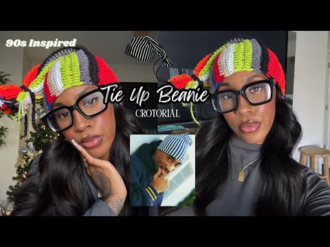 CROTORIAL🧶: TIE UP BEANIE | 90s INSPIRED 💡‼️🔥
