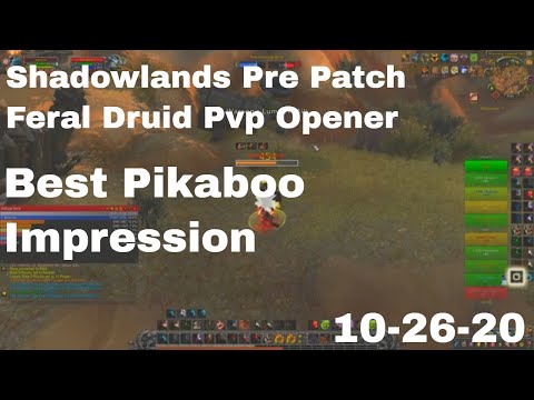 World of Warcraft Shadowlands Pre Patch Feral Druid Pvp Opener, 10-26-20