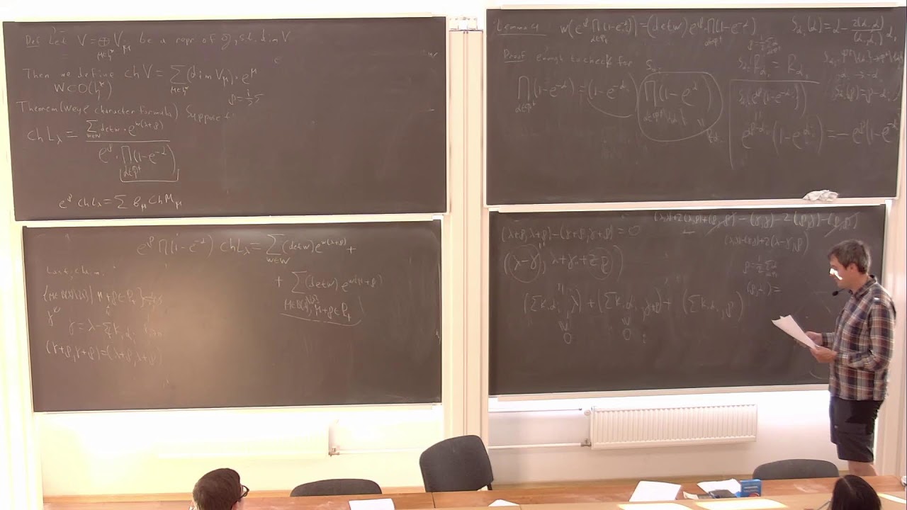 Lie Algebras and Their Representations. Class 11. Ilyin A.