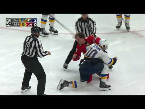 NHL Fight - Blues @ Blackhawks - Schenn vs McCabe - 26/11/2021