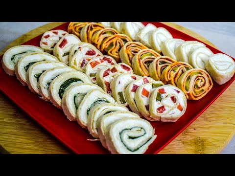 Pun tanjir šarenog predjela za čas posla (rolnice od tortilja)