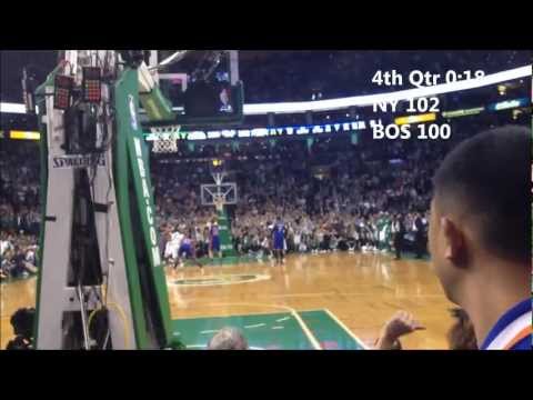 Front Row View of Last Minute of Regulation at Knicks @ Celtics 3/4/12