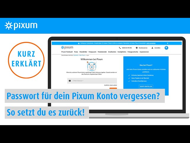 Video-Tutorial: Passwort in der Pixum Fotowelt zurücksetzen
