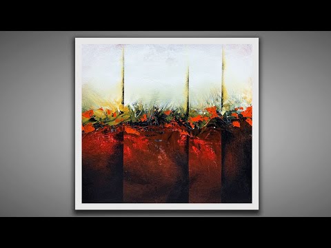 Abstract Painting Techniques / Step by Step Acrylics / Satisfying Demonstration / Day #002