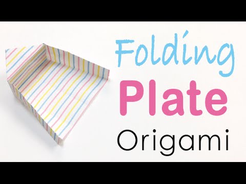 Paper Folding Plate Tray Origami - Origami Kawaii〔#045〕
