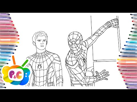 Spiderman coloring pages/ Spiderman as Tom Holland coloring/ MILANE & Greg Aven - Like You [NCS]
