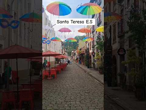 Rua do Lazer em Santa Teresa E.S,decorada para o carnaval #espiritosanto #santateresa