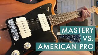 Video thumbnail for Jazzmaster Bridge Comparison - Mastery M1 vs Fender American Pro by Megan L
