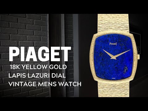 Piaget 18k Yellow Gold Lapis Lazuri Dial Vintage Mens Watch Review | SwissWatchExpo