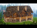 How To Build Log Mansion Interior In Minecraft Tutorial