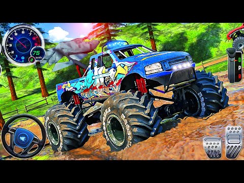 Offroad Monster Truck Driving 3D - Real 4x4 Jeep Racing Simulator - Android GamePlay