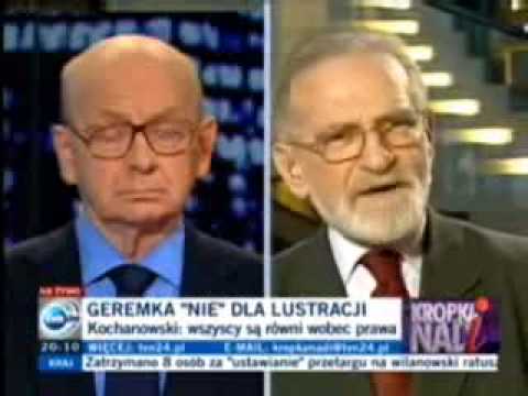 Lustracja i obywatelskie nieposłuszeństwo - Kochanowski vs Geremek, Kropka nad i, 25.04.2007