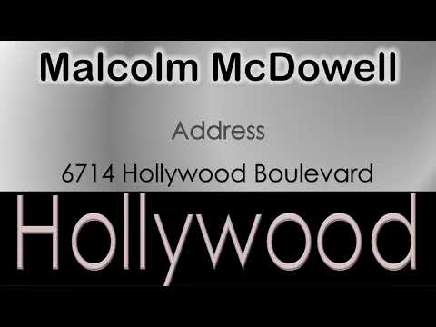 Malcolm McDowell   How to pronounce Malcolm McDowell Hollywood Actor from 6714 Hollywood Boulevard?
