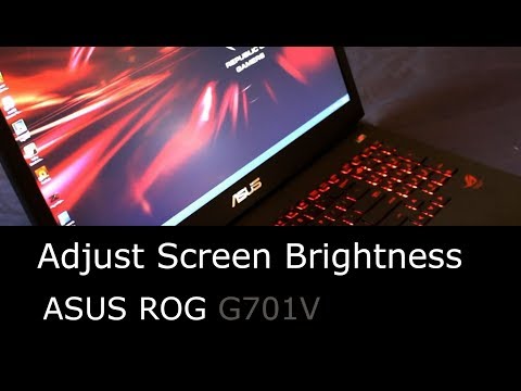 How to adjust screen brightness on an ASUS ROG Gaming Laptop