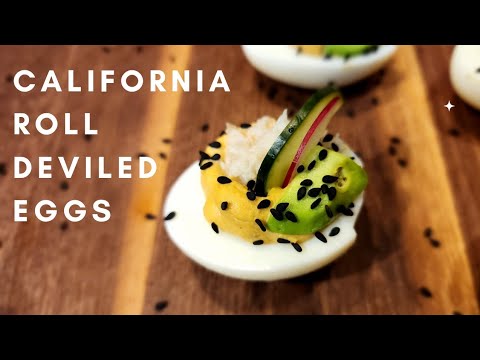 California Roll Deviled Eggs | Delicious Party Appetizer & Keto Snack!