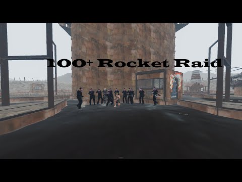 Using over 100 Rockets to evict an offline raiding ZERG from the server