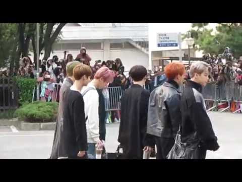 [FANCAM] 161014 BTS music bank recording 방탄소년단 뮤뱅 출근 팬캠