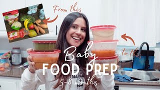 BABY FOOD MEAL PREP | Homemade Purees + Freezer stash | First time mom friendly!