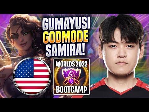 GUMAYUSI LITERALLY GOD MODE WITH SAMIRA! - T1 Gumayusi Plays Samira ADC vs Sivir! | Bootcamp 2022