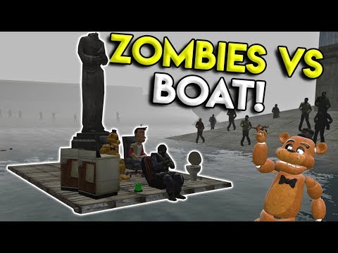 BOAT VS ZOMBIE APOCALYPSE BATTLE! - Garry's Mod Gameplay - Gmod Boat Building