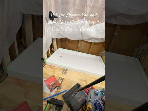 How to Install Sterling Shower Base in 30 seconds (With Access to Plumbing)#shorts #bathroom #diy