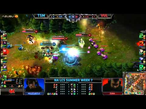 Amazing Dyrus Double kill at a towerdive! (NA Summer W7D1 TSM - Vulcun)