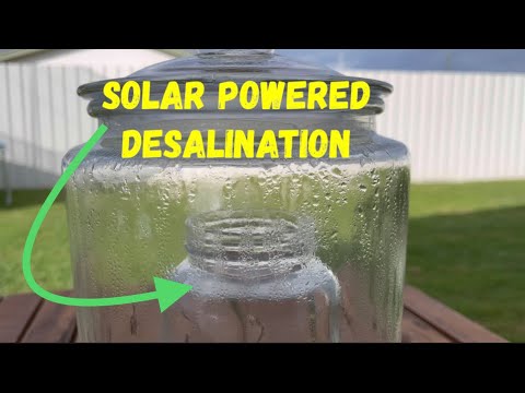 How to extract drinking water from sea water using a solar still.