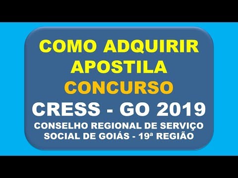 Baixar Apostila Concurso CRESS GO 2019 - Conselho Regional de Serviço Social Goiás 19ª Região