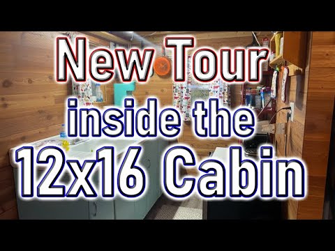 Inside Tour of the 12 x 16 Cabin after Getting Electric  Livestream tonight!