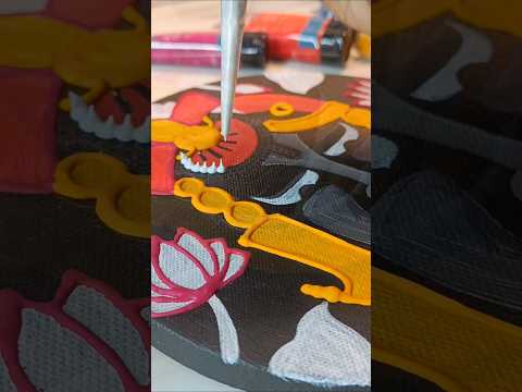 Srinath ji Painting on Round Canvas 🎨 #art #viralvideo #youtubeshorts #shorts