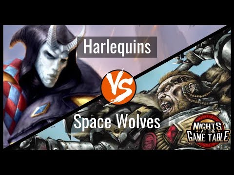 Kingslayer: Solitaire Harlequins Vs. Wulfen Space Wolves Warhammer 40k Battle Report