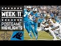 Saints vs. Panthers | NFL Week 11 Game Highlights