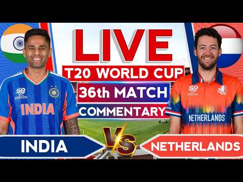 🔴Live- Ind vs Ned T20 World Cup | T20 WC 2026 | Live Score Commentary | India vs Netherlands Live