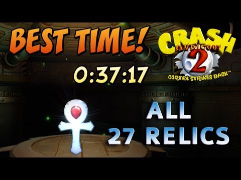 Crash Bandicoot 2: Cortex Strikes Back - All Gold / Platinum Relics Time Trials (Full Walkthrough)
