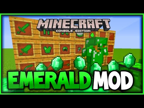 Minecraft Console Mod Concept Gameplay - Emerald Mod Xbox One Modded Minecraft (Xbox360/PS3)