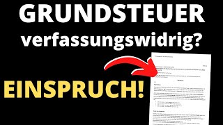 Grundsteuer Einspruch einlegen mit Begründung [Muster, Vorlage, Widers