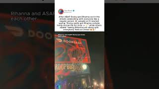 A$AP Rocky and Rihanna’s “celebrating in the streets with everybody” moment goes viral 😭✨ #Rihanna