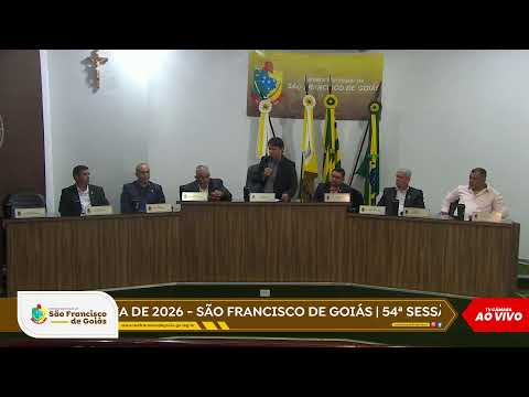 54ª SESSÃO ORDINÁRIA DE 2026 - SÃO FRANCISCO DE GOIÁS