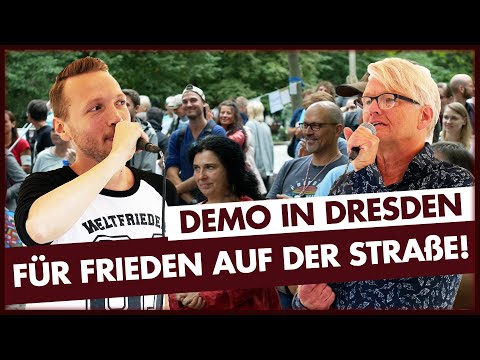 Friedensdemo: Hermann Ploppa, Kilez More, Morgaine und Äon in Dresden #mehrdennje