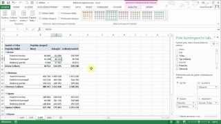 Excel 2013 - Zobrazování mezisoučtů a celkových součtů v kontingenční tabulce