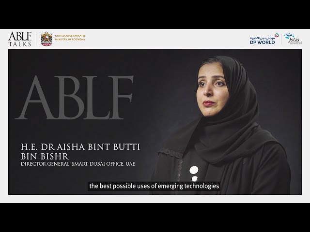 H.E. Dr Aisha Bint Butti Bin Bishr, Director General, Smart Dubai Office, UAE, speaks on 'Leadership in the Era of Industry 4.0' in ABLF Talks Season 1