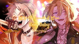 Cover art for 【 KARAOKE 】エンヴィーベイビー Envy Baby - Mysta Rias x Luca Kaneshiro | NIJISANJI EN Luxiem